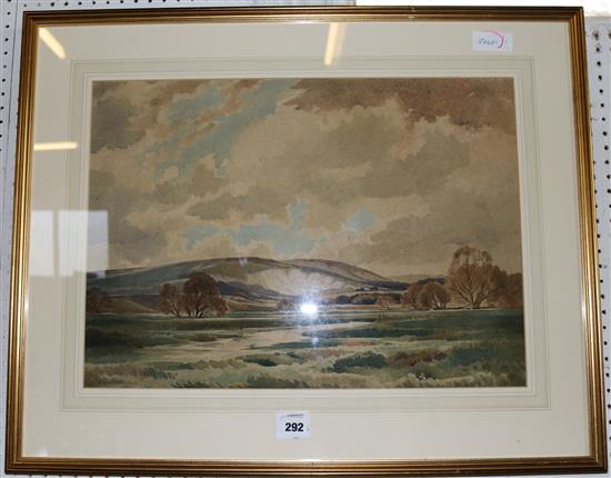 Watercolour by Edwin Harris, dated and signed